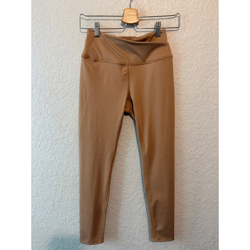 Free People Movement Crossover High Rise Leggings Small Tan Camel Activewear